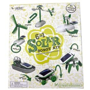 Solar Robot Kit 6 Toys in 1 by VIBE Essential  STEM Homeschool NEW in Sealed Box